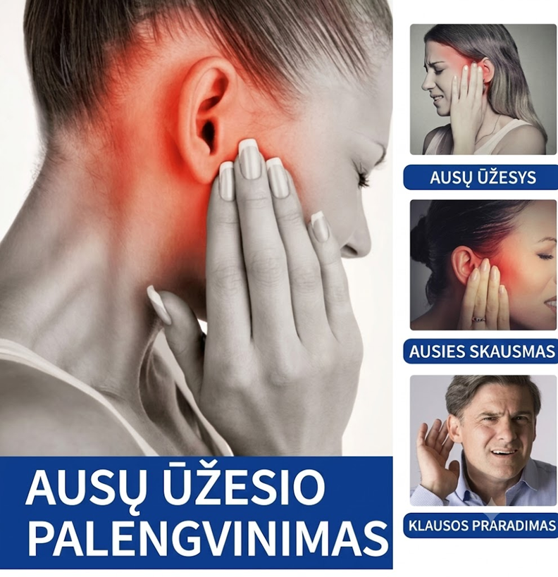 Purškalas nuo spengimo ausyse ir ausų užgulimo