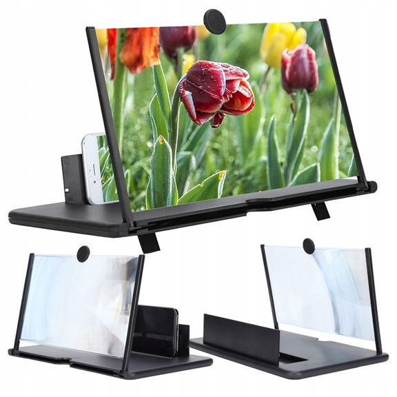 Universalus mobiliojo telefono stovas - ekrano didintojas