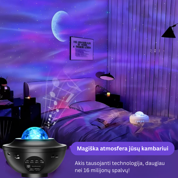 Magiškas žvaigždėto dangaus projektorius