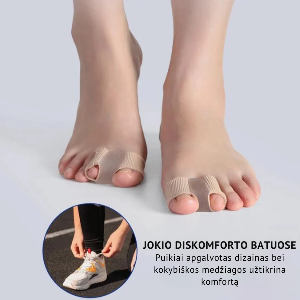 Korekcinis pirštų padėties atskirtukas natūraliai padėčiai atstatyti