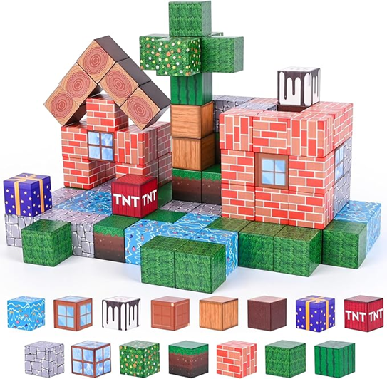 Magnetinių kaladėlių rinkinys MINECRAFT