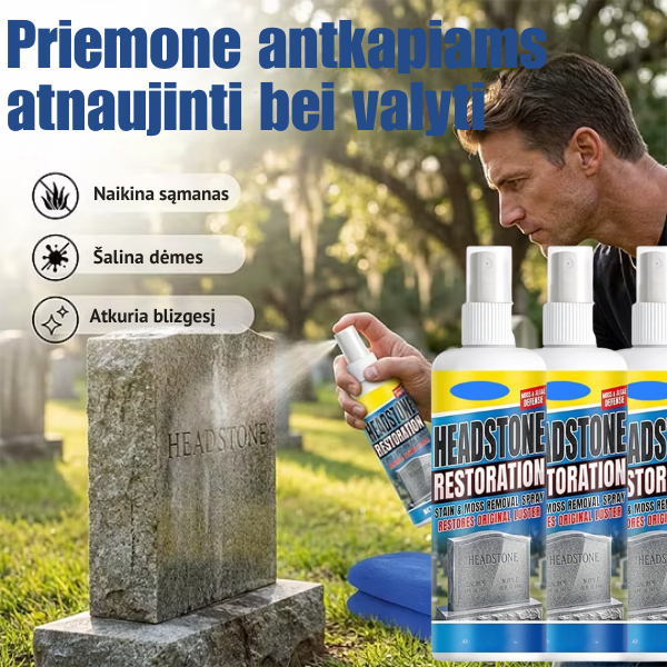 Antkapių valymo ir restauravimo purškiklis