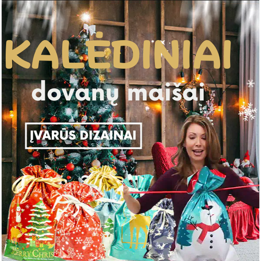 Kalėdiniai dovanų maišeliai