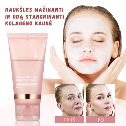 Raukšles mažinanti ir odą stangrinanti kolageno kaukė