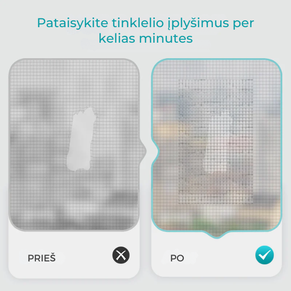 Lipni langų tinklelio remonto juosta