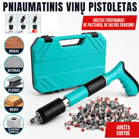 Universalus pneumatinis įrankis su priedais