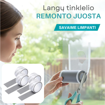 Lipni langų tinklelio remonto juosta