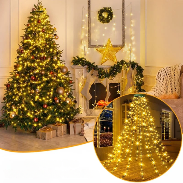 Kalėdų eglutės LED girlianda - krioklys