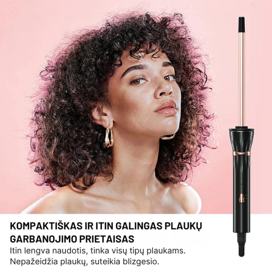 Kompaktiškas plaukų garbanojimo prietaisas