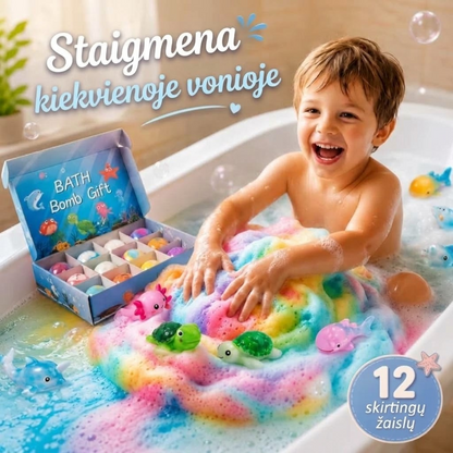Magijos pripildytos vaikų maudynių bombos