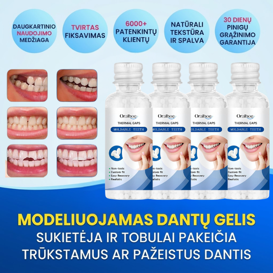 Pažangios formulės dantų implantų priemonė