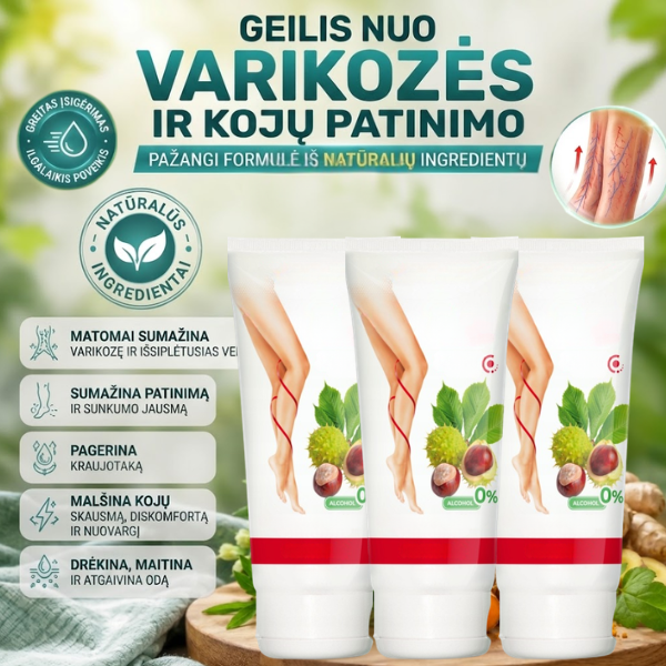 Efektyvi priemonė venų varikozei malšinti