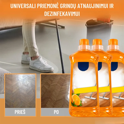 Universalus dezinfekuojantis ir atnaujinantis grindų valiklis