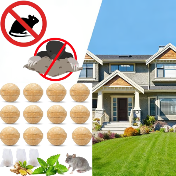 Efektyvūs graužikus atbaidantys kamuoliukai - repelentas