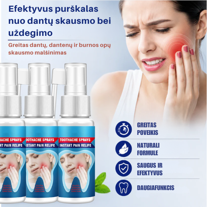 Efektyvus purškalas nuo dantų skausmo bei uždegimo