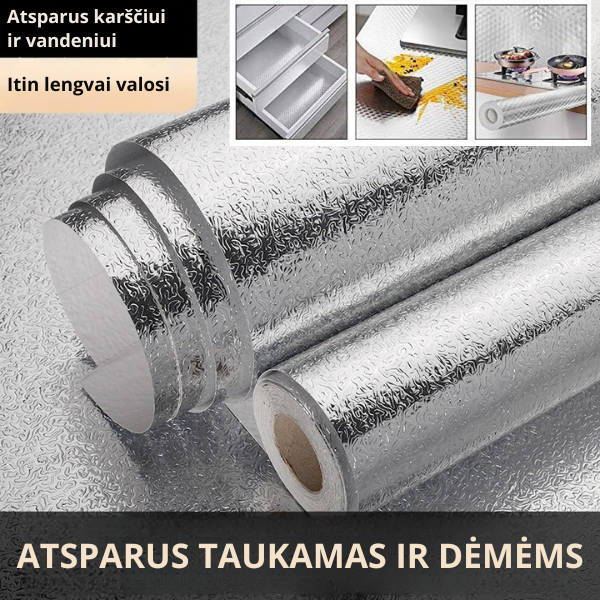 Aukštai temperatūrai ir taukams atsparūs virtuvės lipdukai - tapetai