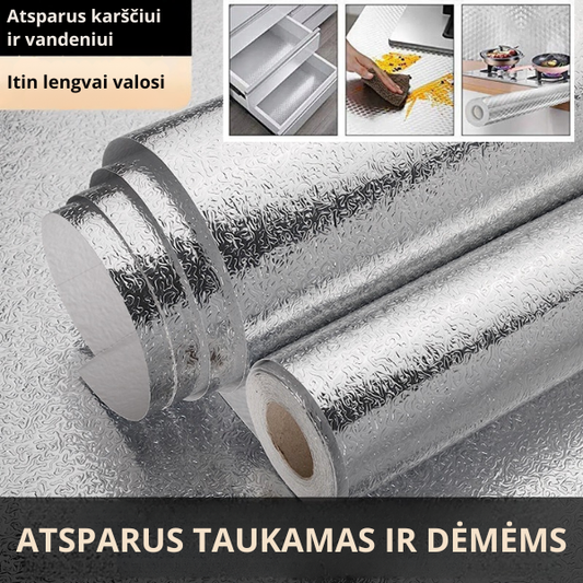 Aukštai temperatūrai ir taukams atsparūs virtuvės lipdukai - tapetai