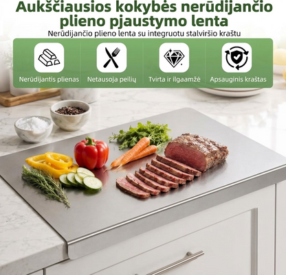 Higieniška nerūdijančio plieno PREMIUM pjaustymo lentelė