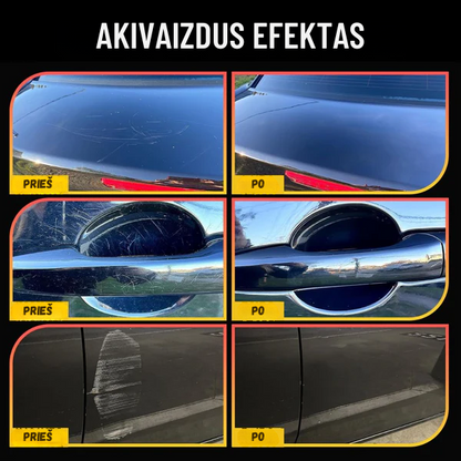 Priemonė automobilio įbrėžimams šalinti ir kėbului atnaujinti
