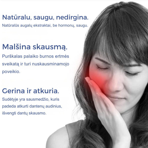 Efektyvus purškalas nuo dantų skausmo bei uždegimo