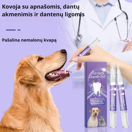 Natūrali priemonė naminių gyvūnėlių dantims