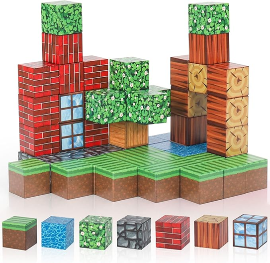 Magnetinių kaladėlių rinkinys MINECRAFT
