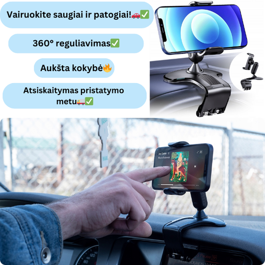 Daugiafunkcinis telefono laikiklis