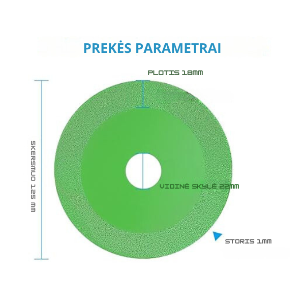 Deimantinis diskas stiklui ir keramikai