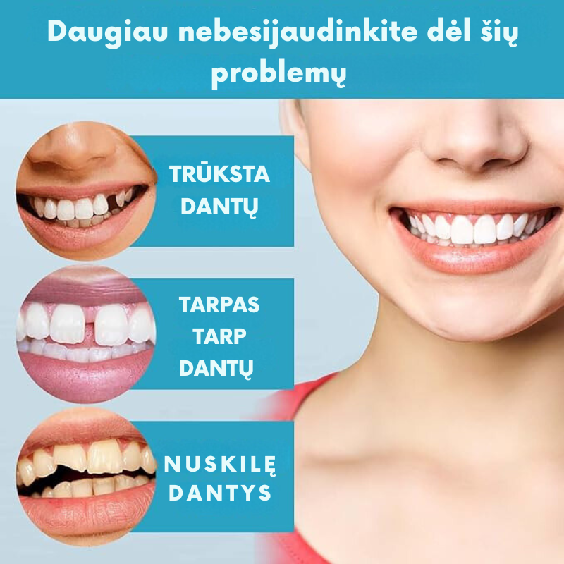Kosmetinės dirbtinių dantų plokštelės