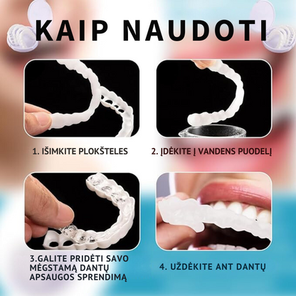 Kosmetinės dirbtinių dantų plokštelės