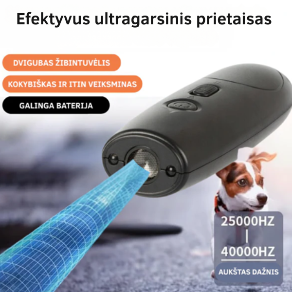 Efektyvus ultragarsinis prietaisas