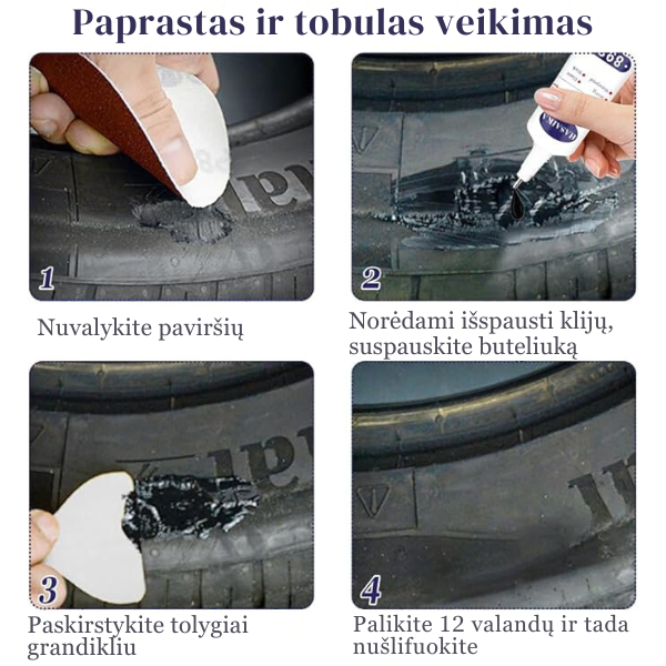 Universalūs padangų remonto klijai